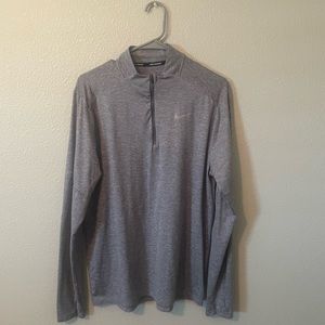Nike Running Quarterzip, gray, size medium